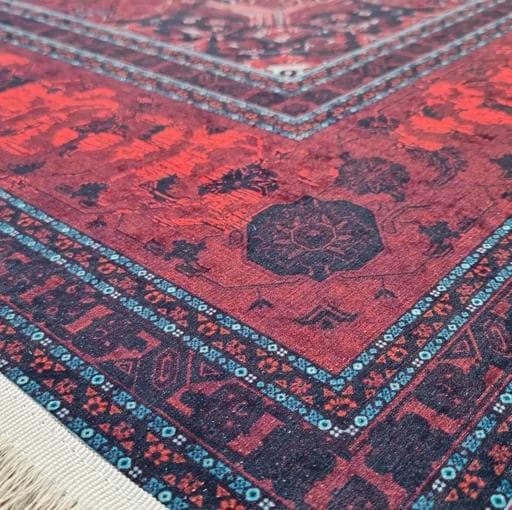فرش چاپی کیفیت +A هایژنیک طرح دره زرشکی L807 (پس کرایه)
