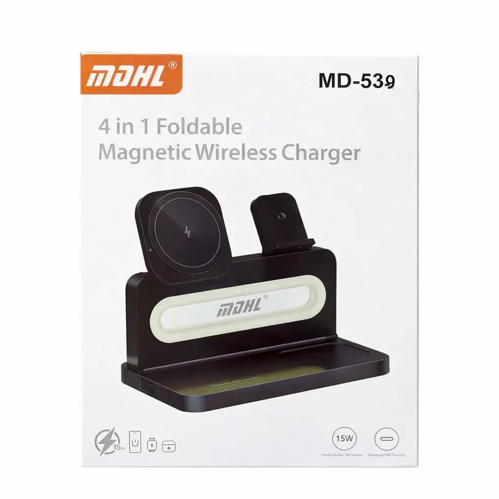 شارژر وایرلس 4 کاره ام دی اچ ال مدل MD-539