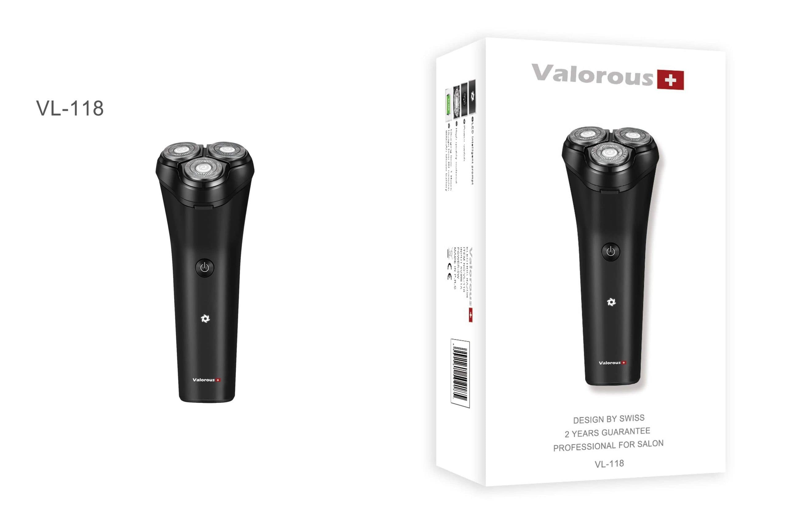 ماشین اصلاح حرفه‌ای ولروس مدل Valorous VL-118 با تیغه تیتانیوم و طراحی ضدآب — تصویر ۳