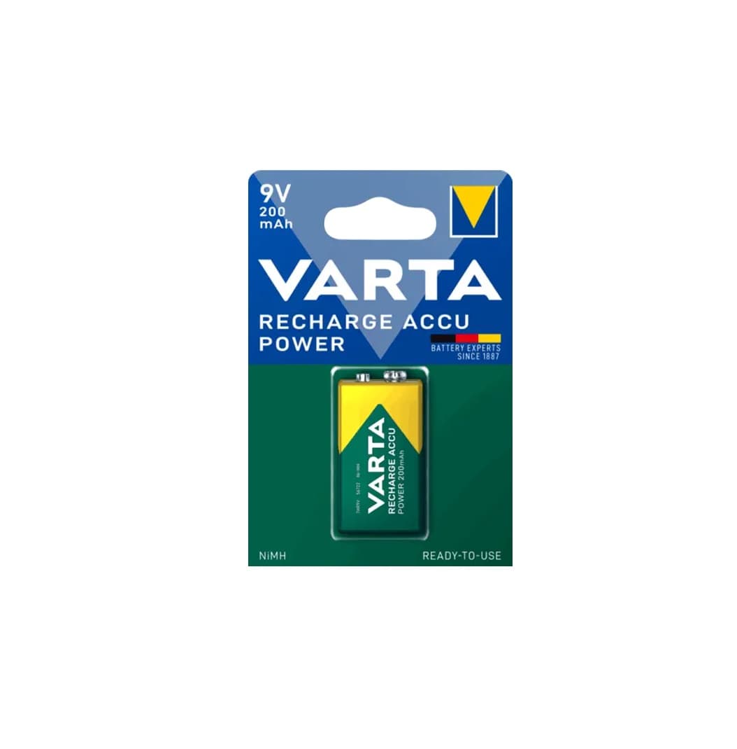 باتری کتابی 9V شارژی وارتا 200mah — تصویر ۳