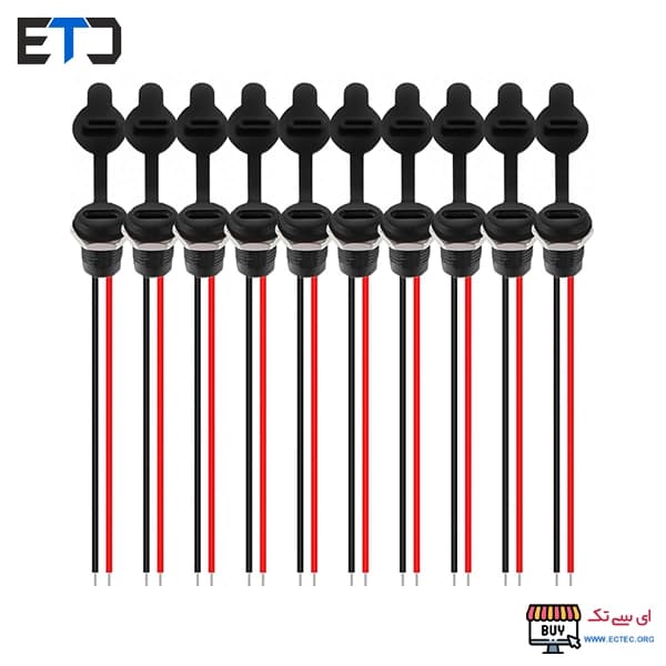 کانکتور مادگی Type-c پنلی 2 پین سیم دار پیچی ضد آب دارای درپوش — تصویر ۱۱