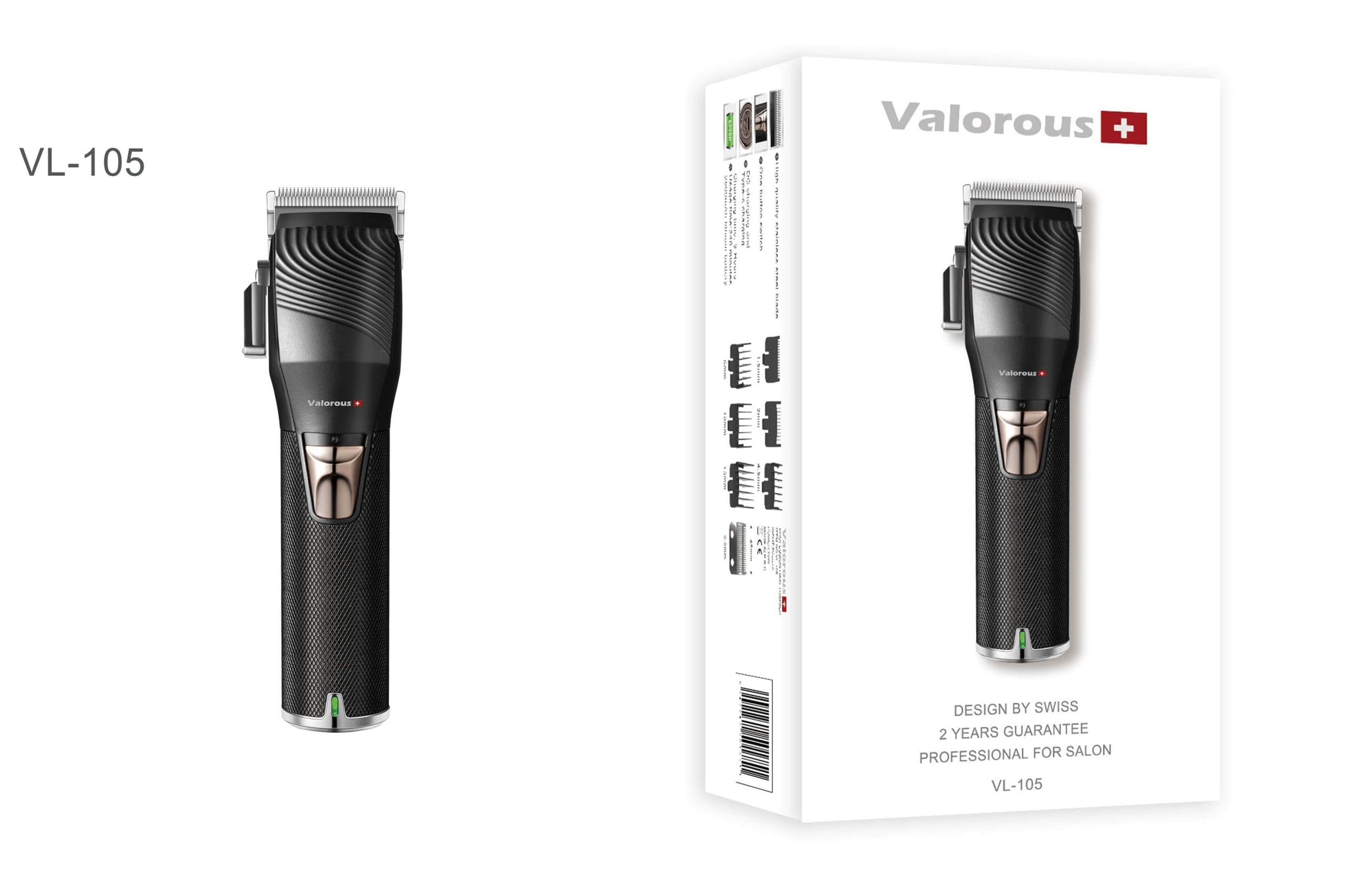 ماشین اصلاح حرفهای ولروس مدل Valorous VL-109 با تیغه استیل ضدزنگ و باتری قدرتمند 2000mAh — تصویر ۸