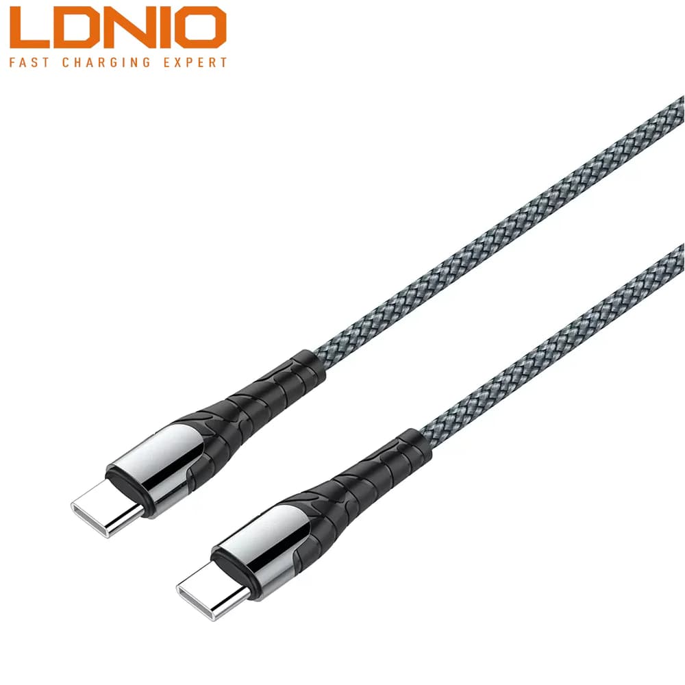 کابل شارژ سوپرفست 65 وات دوسر تایپ سی (Type-C to Type-C) الدنیو مدل LC101