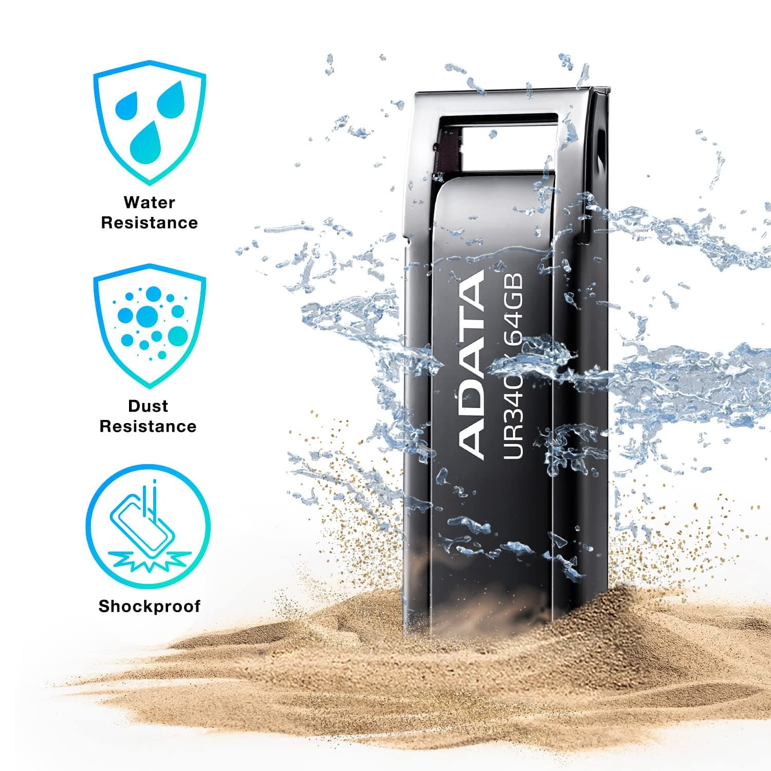 فلش ای دیتا USB3.2 ظرفیت 64 گیگابایت مدل Royal UR340 — تصویر ۵