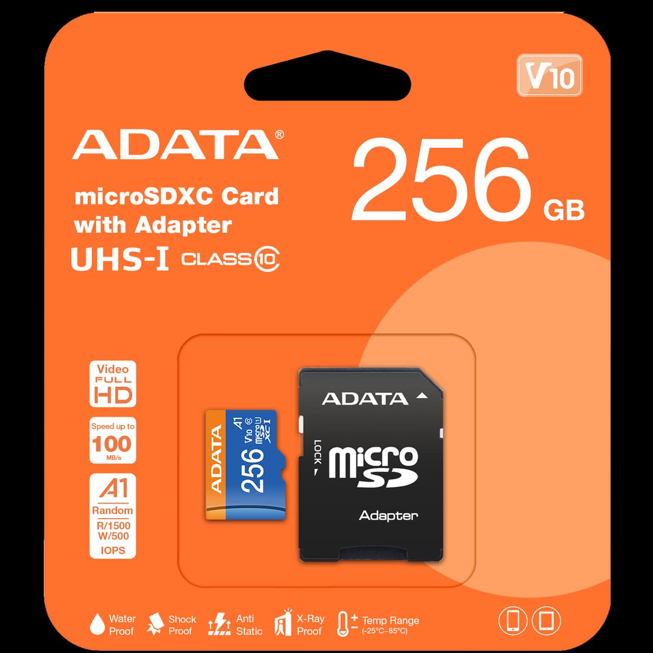 کارت حافظه microSDXC ای دیتا 256 گیگابایت مدل Premier V10 A1 کلاس 10 استاندارد UHS-I — تصویر ۲