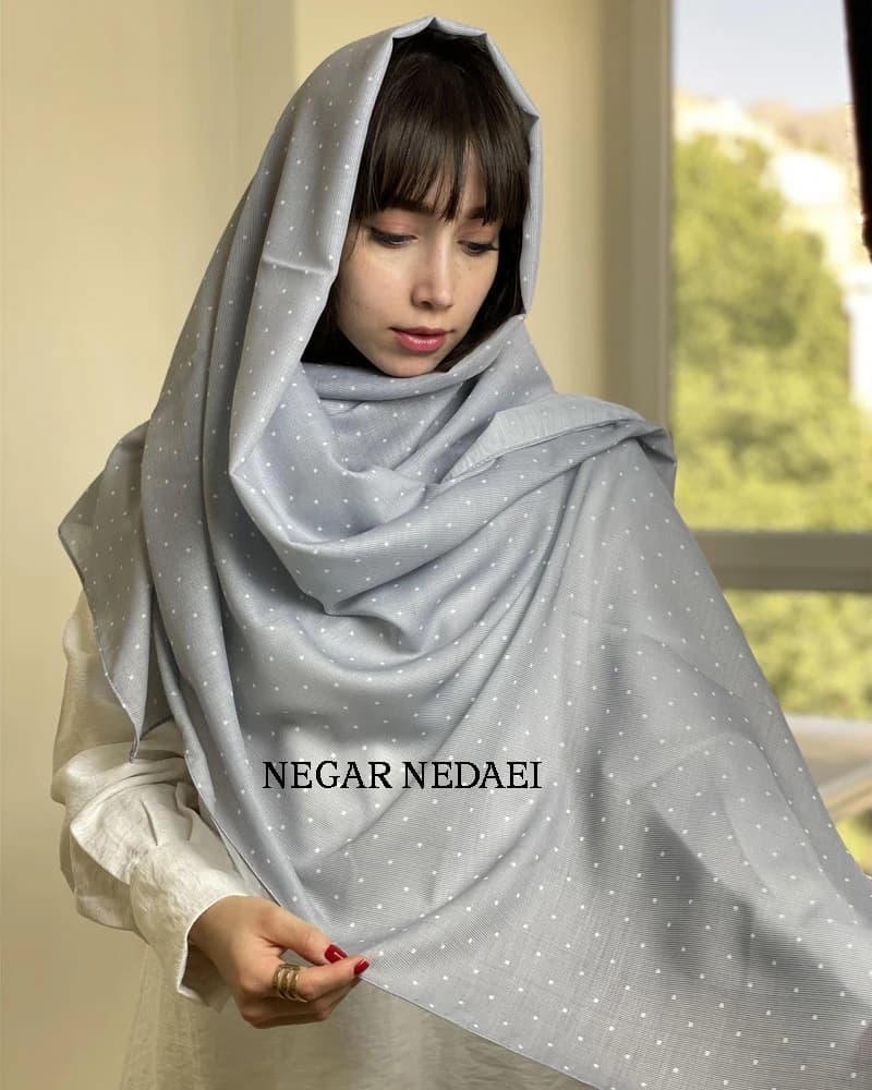 شال طوسی خالدار 1 ( اوتلت )