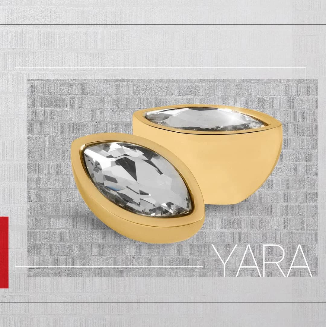 دستگیره کریستالی RED مدل HA266 رنگ طلایی — تصویر ۲