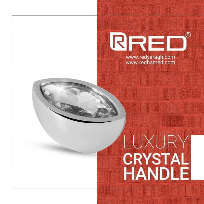 دستگیره کریستالی RED مدل HA266 رنگ کروم