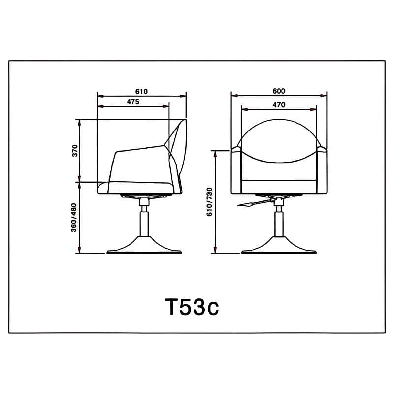 صندلی لیو پایه بشقابی مدل T53c — تصویر ۶