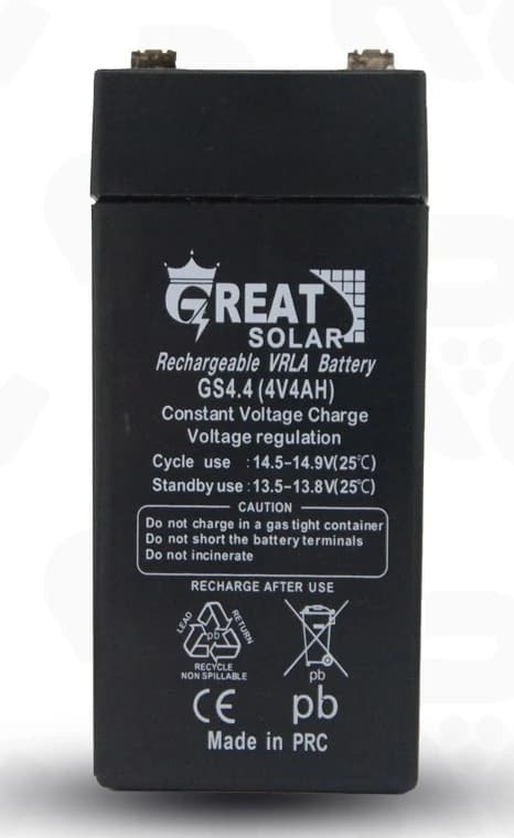 باتری سیلد اسید 4 ولت 4 آمپر GREAT SOLAR