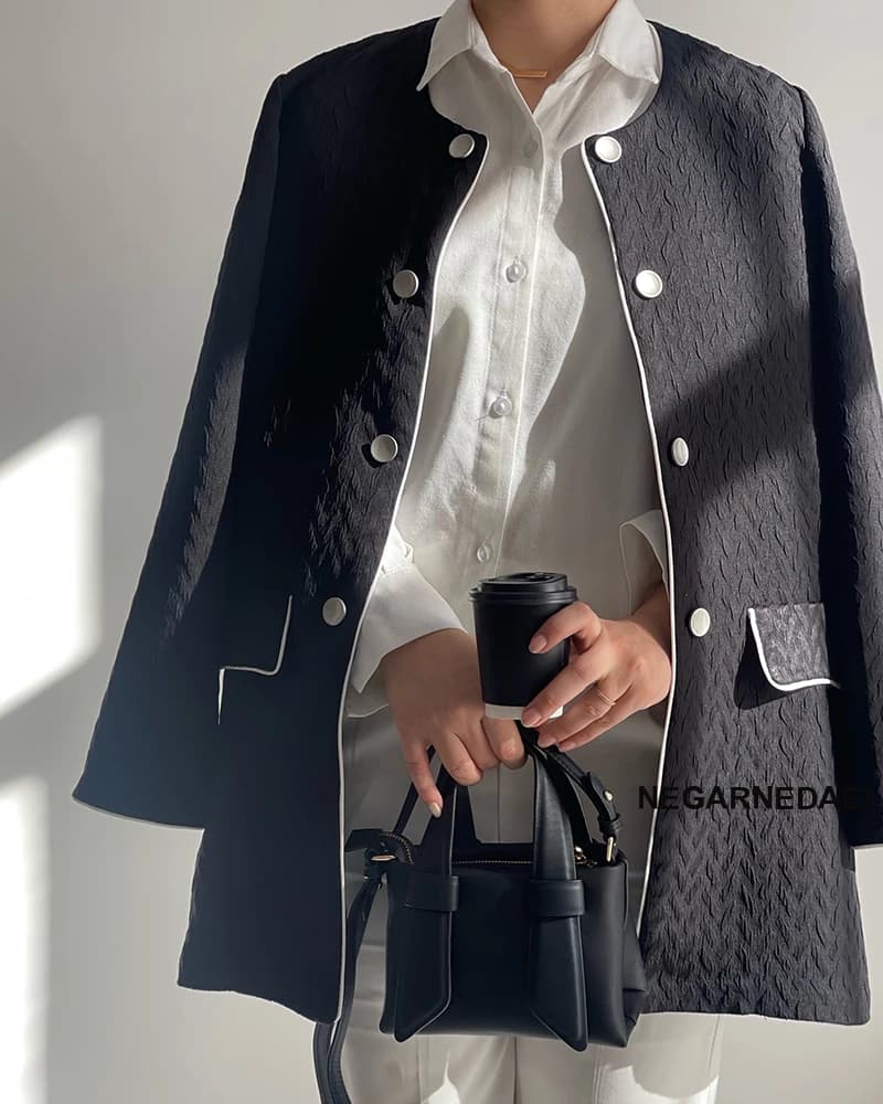 مانتو Nisa مشکی — تصویر ۵