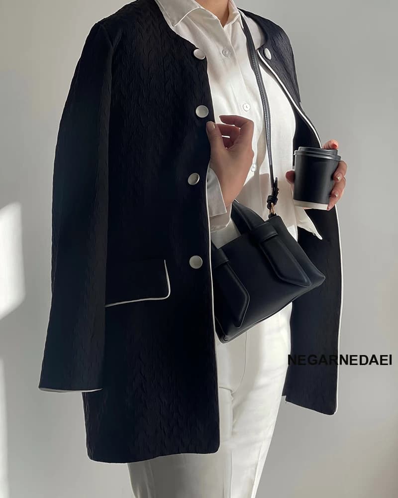 مانتو Nisa مشکی — تصویر ۲