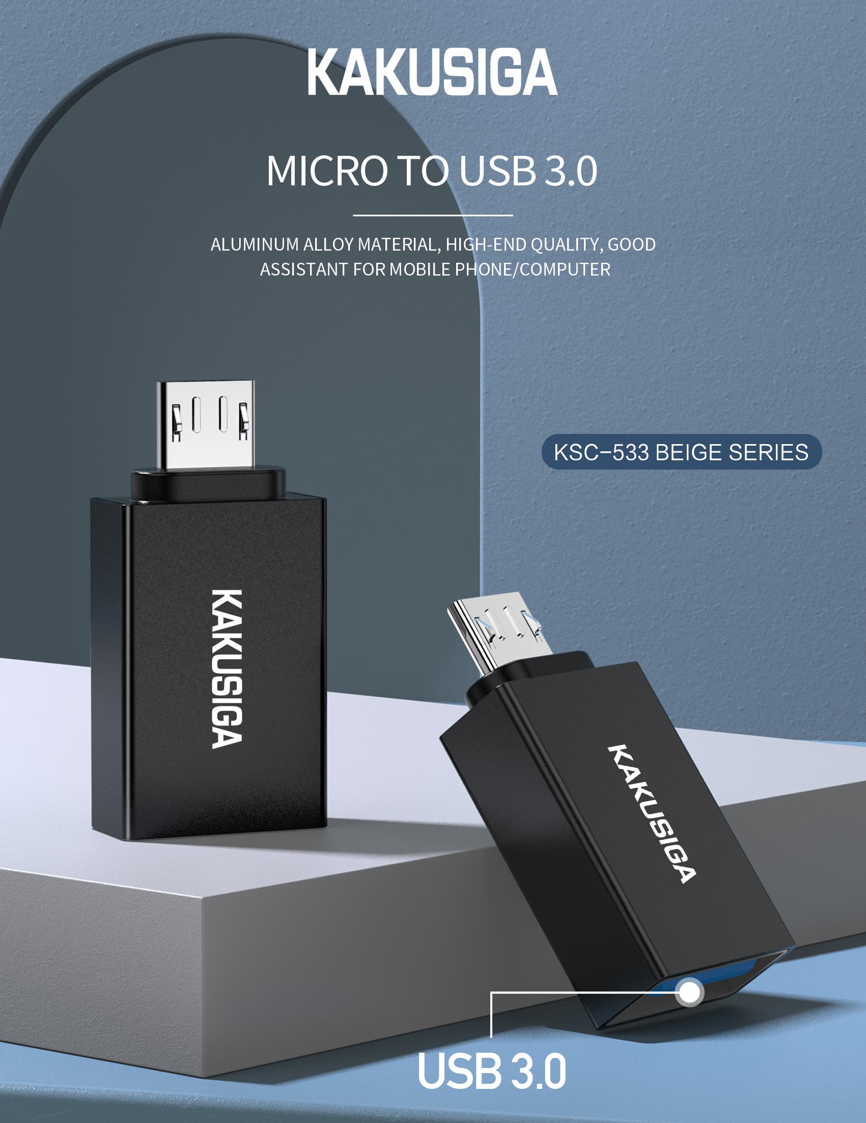 مبدل OTG میکرو به USB 3.0 کاکوسیگا مدل KSC-533 — تصویر ۳