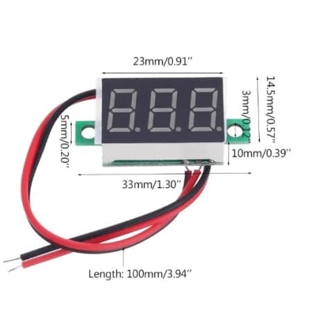 ماژول ولتمتر سایز 0.28 اینچ 2 سیمه — تصویر ۴