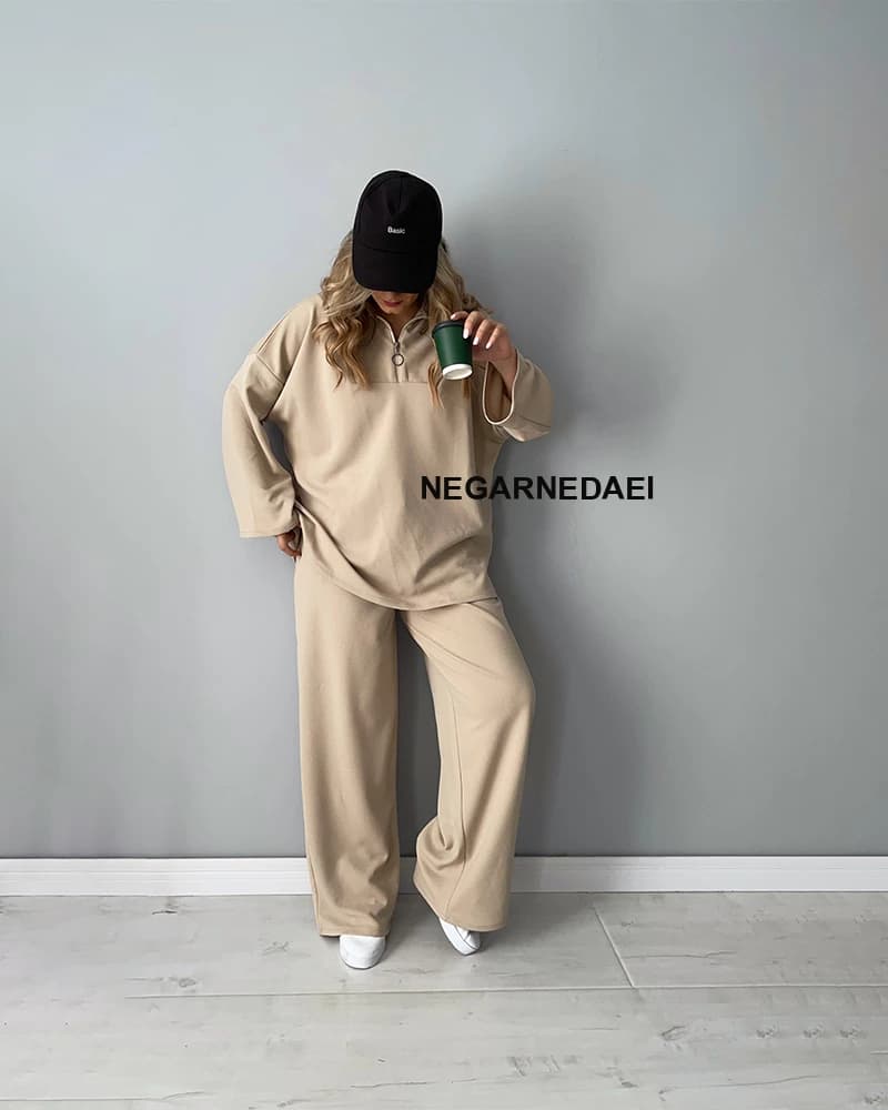 ست بلوز و شلوار polo ( کرم ) — تصویر ۳