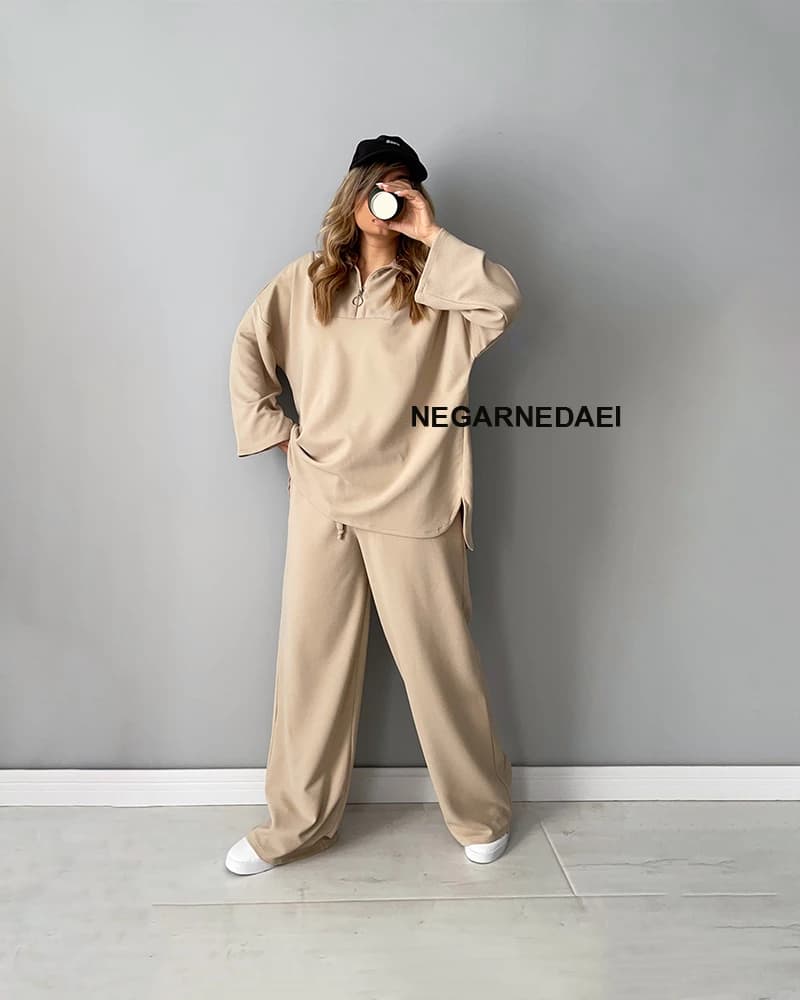 ست بلوز و شلوار polo ( کرم ) — تصویر ۲