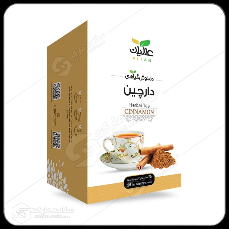 دمنوش دارچین عالیان | کیسه ای ۲۵عددی