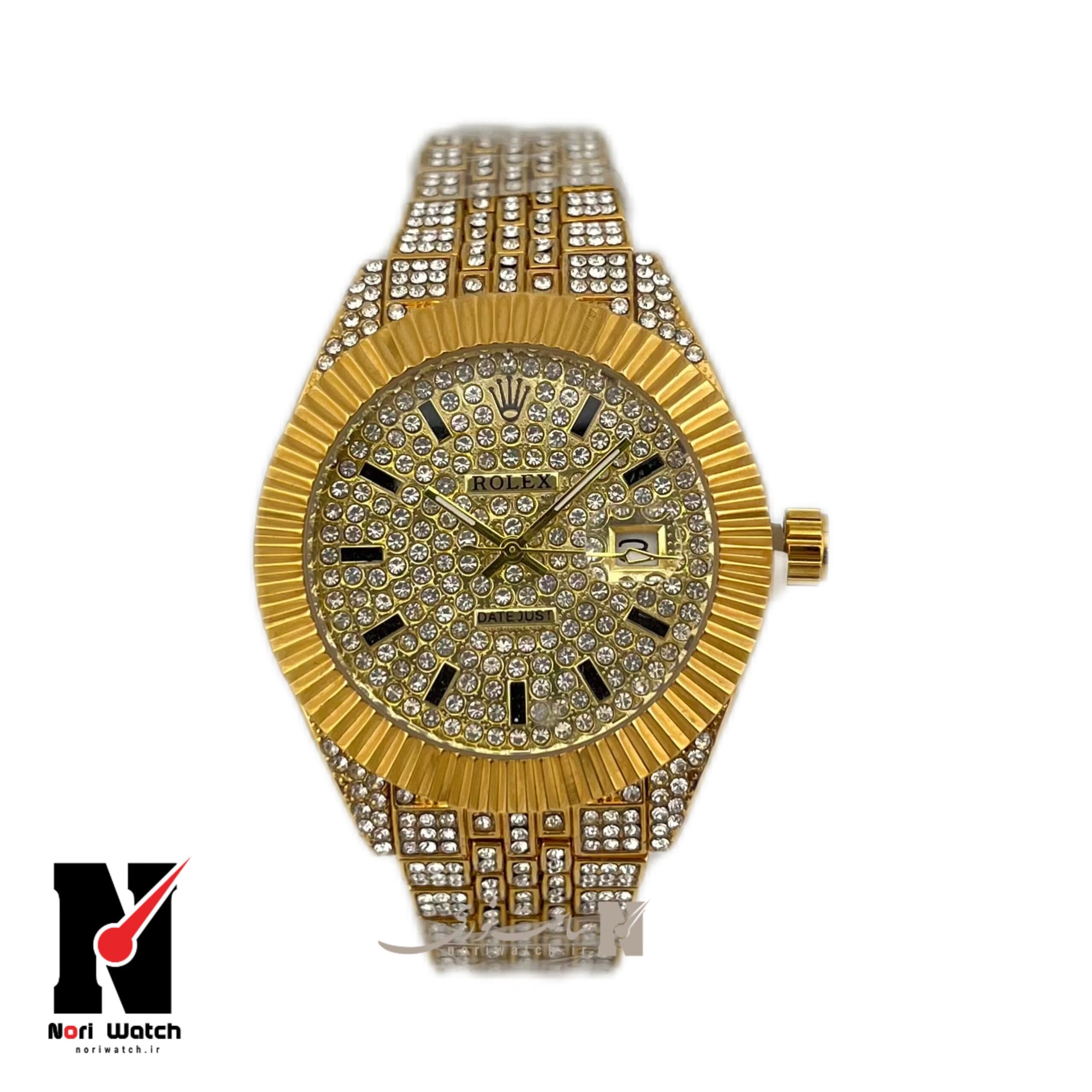 ساعت رولکس فول نگین سیلور Rolex Date Just Diamonds — تصویر ۴