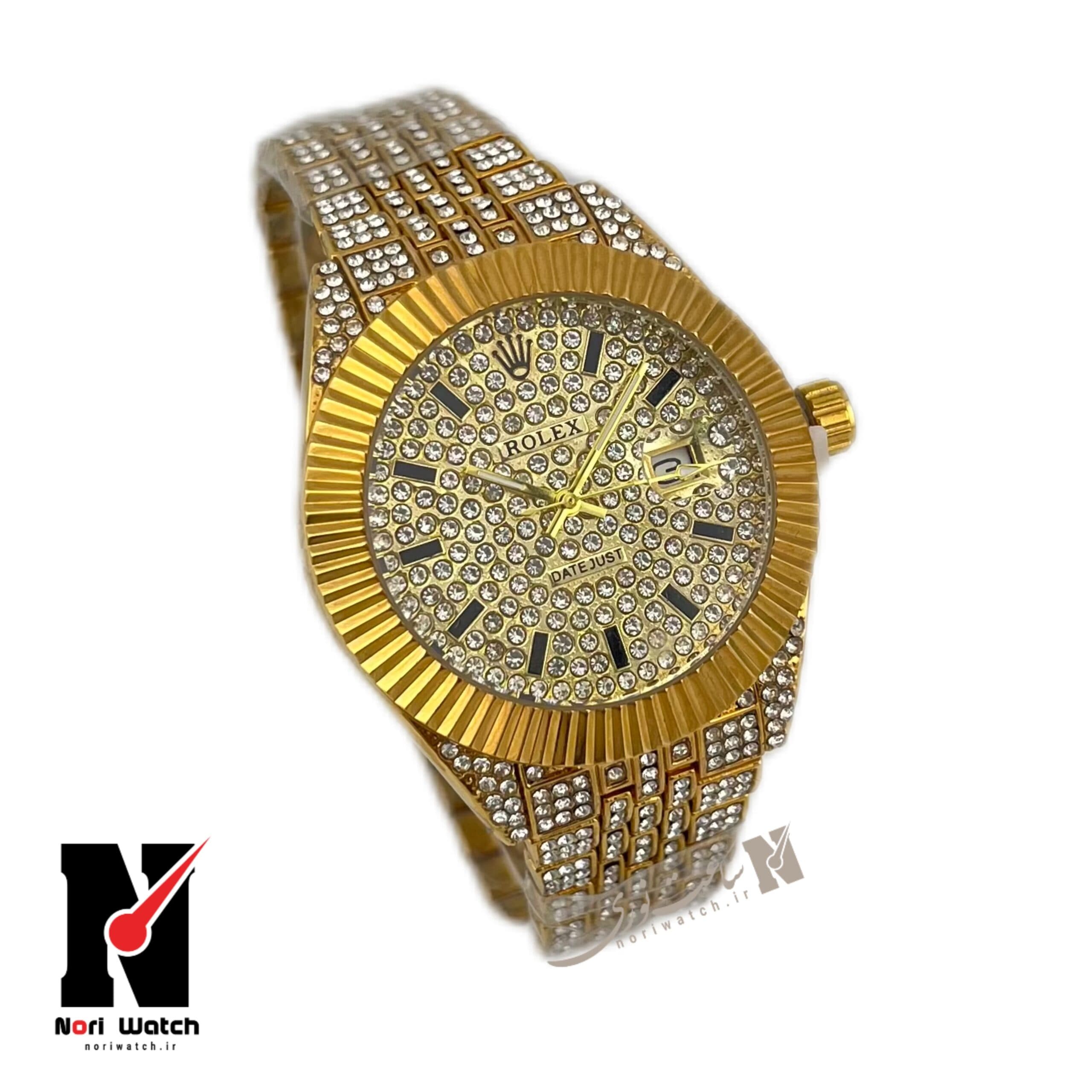ساعت رولکس فول نگین سیلور Rolex Date Just Diamonds — تصویر ۳
