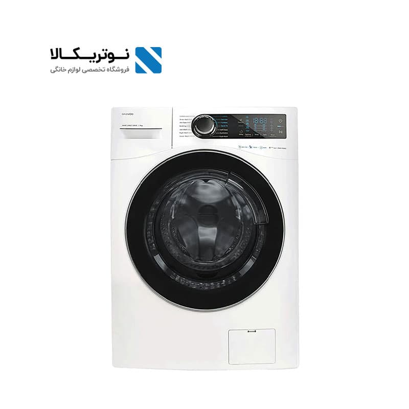 ماشین لباسشویی 9 کیلوگرمی دوو مدل LM-990W دارای صفحه نمایش رنگ سفید