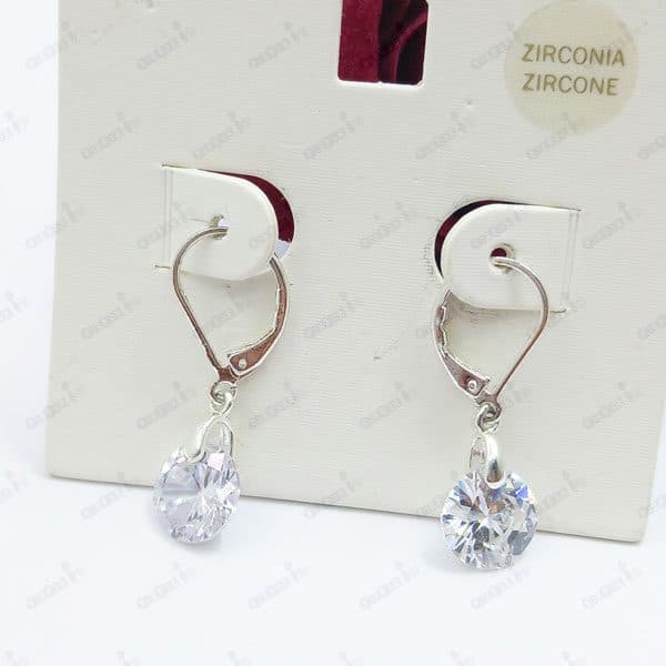 گوشواره زنانه نگین zirconia — تصویر ۲