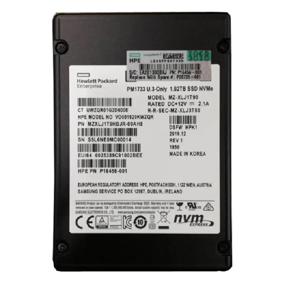 هارد سرور HPE 1.92TB NvME sas PM1733 — تصویر ۲