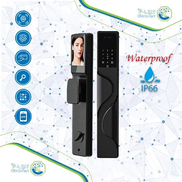 دستگیره هوشمند CL-S09 | قفل دیجیتال IP66 با تشخیص چهره و ضدآب | کلیک اسمارت