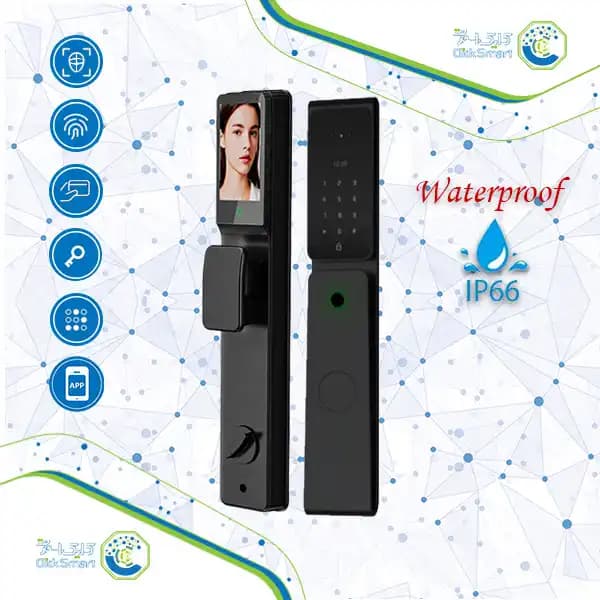 دستگیره هوشمند CL-CB03 فول آپشن ضدآب | قفل دیجیتال Smart Lock با اثر انگشت، رمز و کارت — تصویر ۲