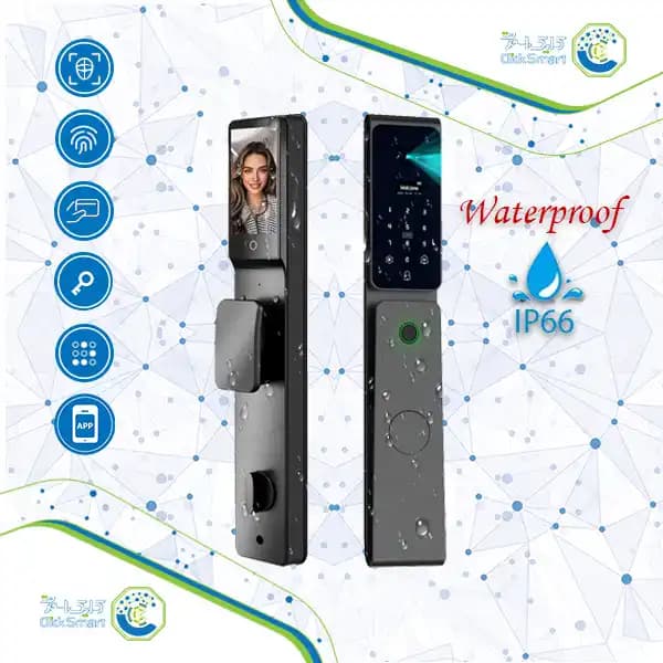 دستگیره هوشمند CL-CB03 فول آپشن ضدآب | قفل دیجیتال Smart Lock با اثر انگشت، رمز و کارت