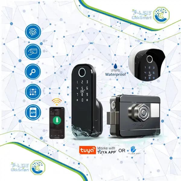قفل هوشمند حیاطی ضد آب مدل CL-OS523 | با رمز و کارت | کلیک اسمارت