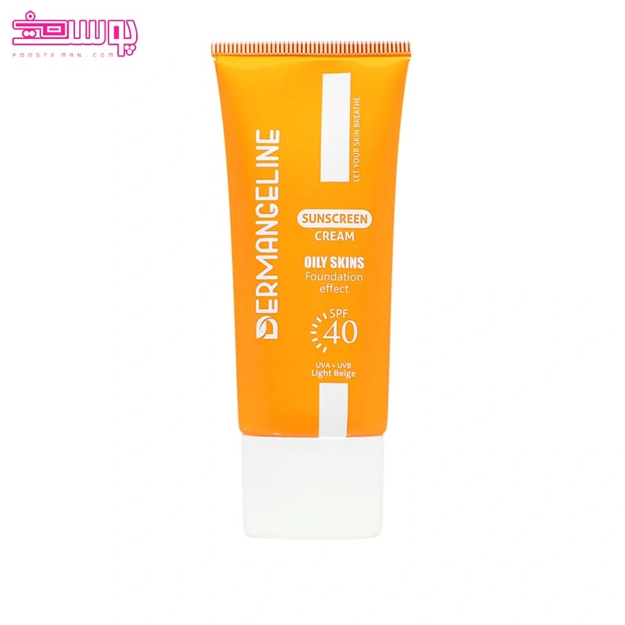کرم ضد آفتاب رنگی پوست چرب درم انجلین SPF40 حجم 30ml