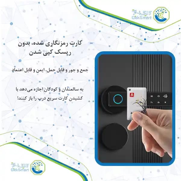دستگیره هوشمند مدل CL-OS5845 | قفل دیجیتال حرفه‌ای | کلیک اسمارت — تصویر ۲