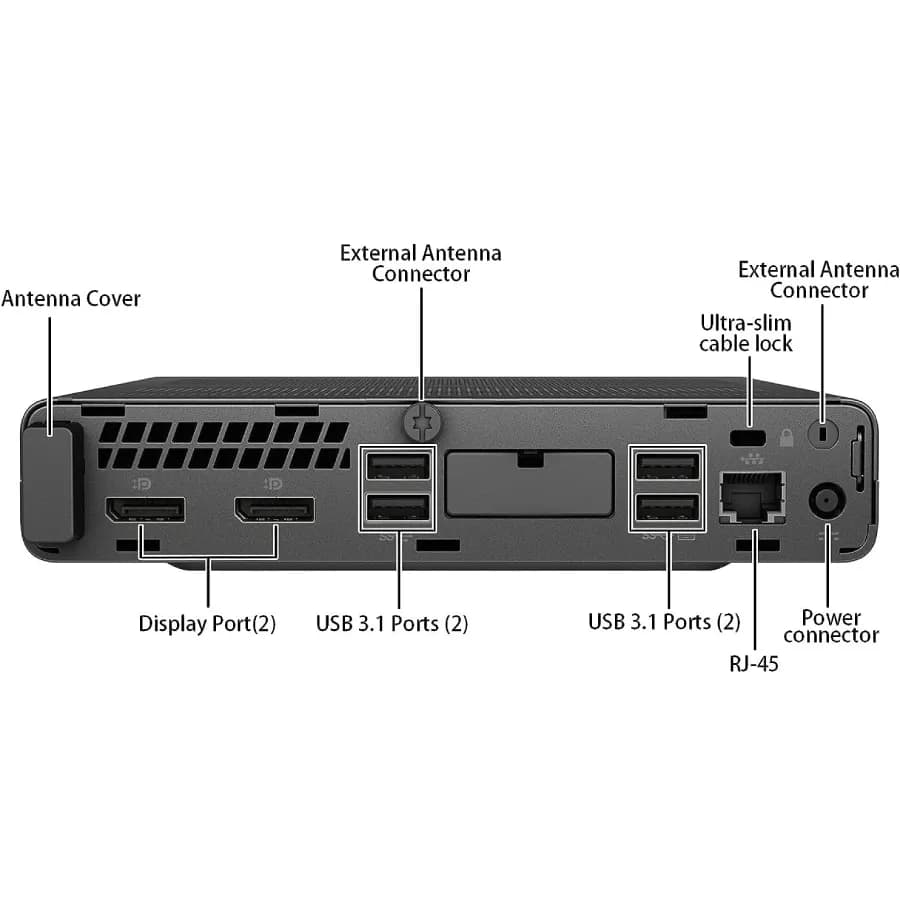 مینی کامپیوتر اچ پی hp elitedesk 800 g4 mini — تصویر ۳