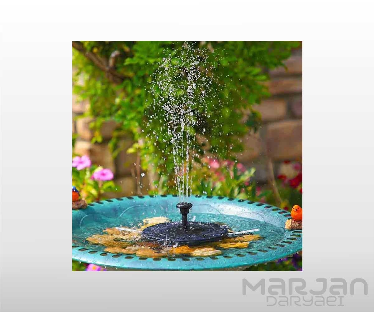 واترپمپ فواره ای خورشیدی مدل AS01A-40cm — تصویر ۲