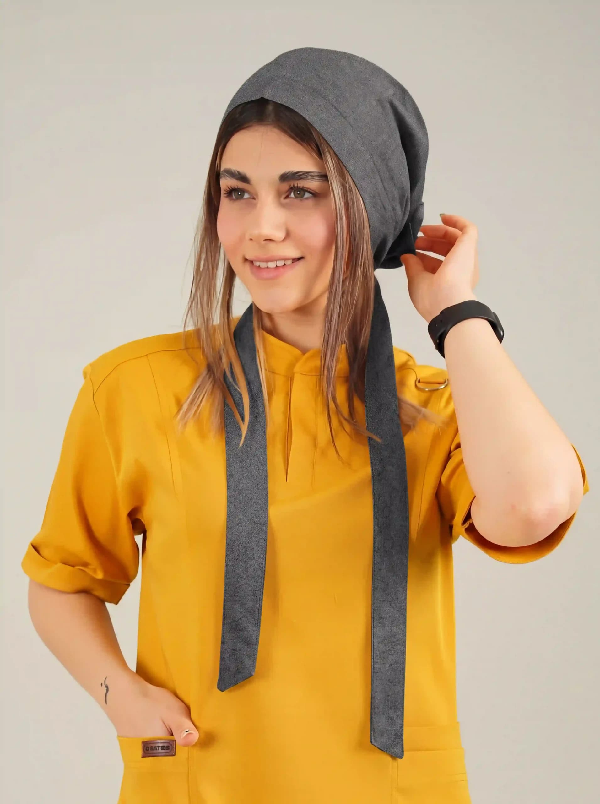 کلاه جراحی کراواتی طرح جین کش ذغالی