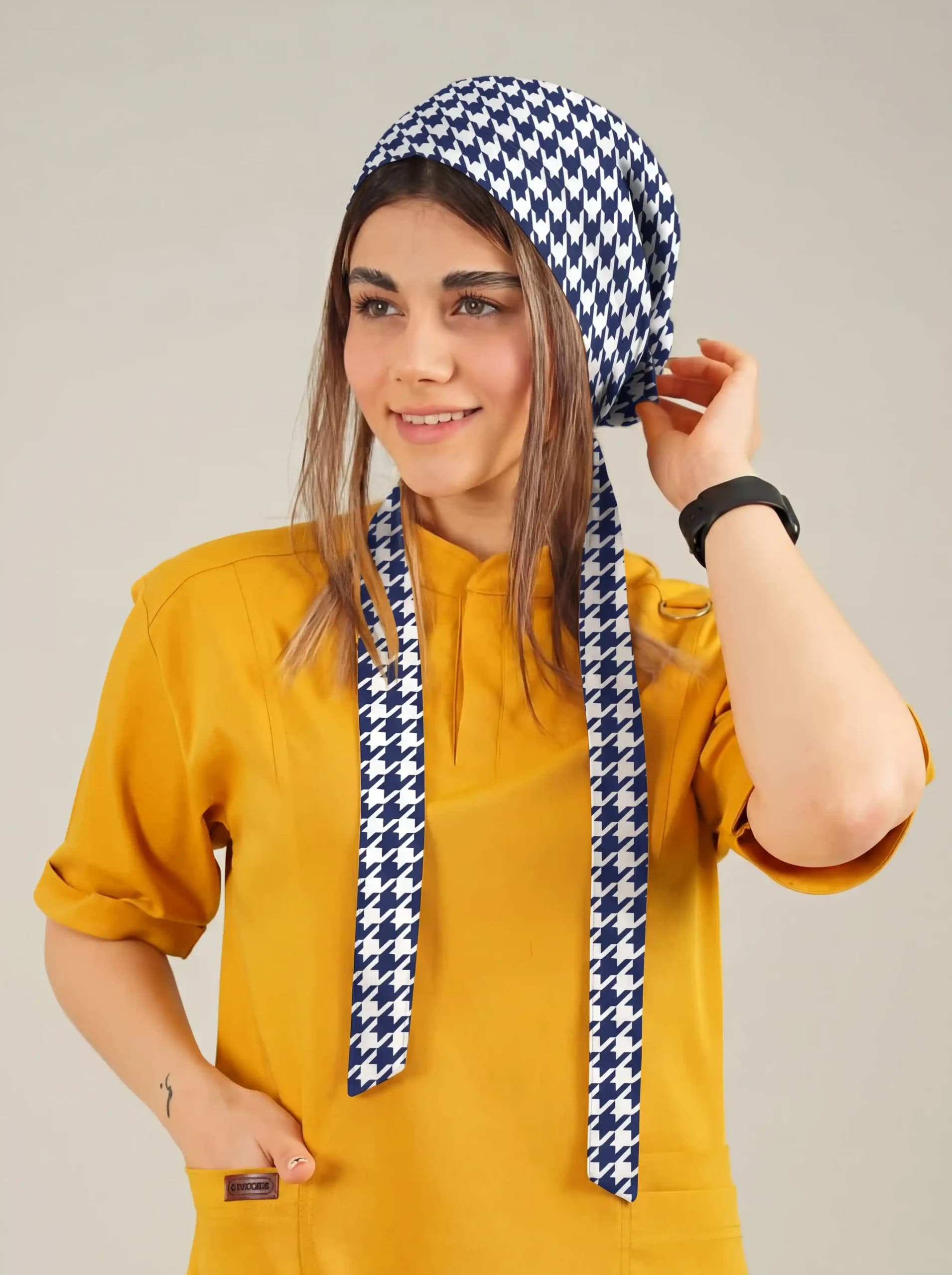 کلاه کراواتی سرمه ای طرح پیچازی