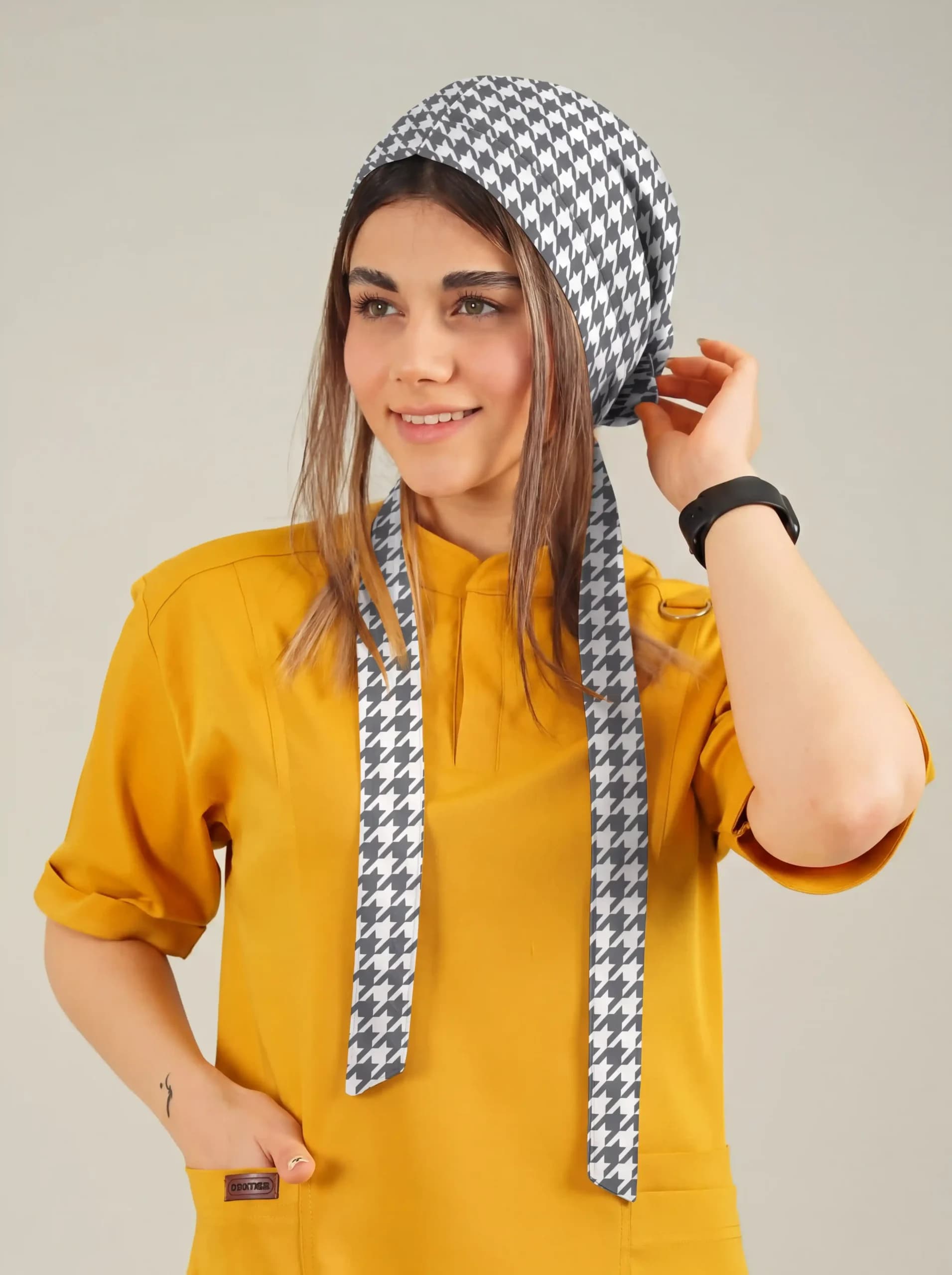 کلاه کراواتی طوسی طرح پیچازی کد KH66