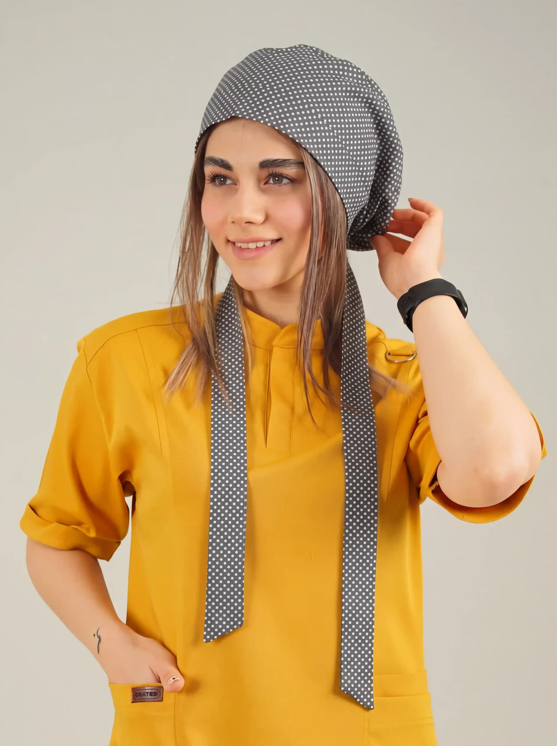 کلاه کراواتی کد A28(زمینه طوسی)