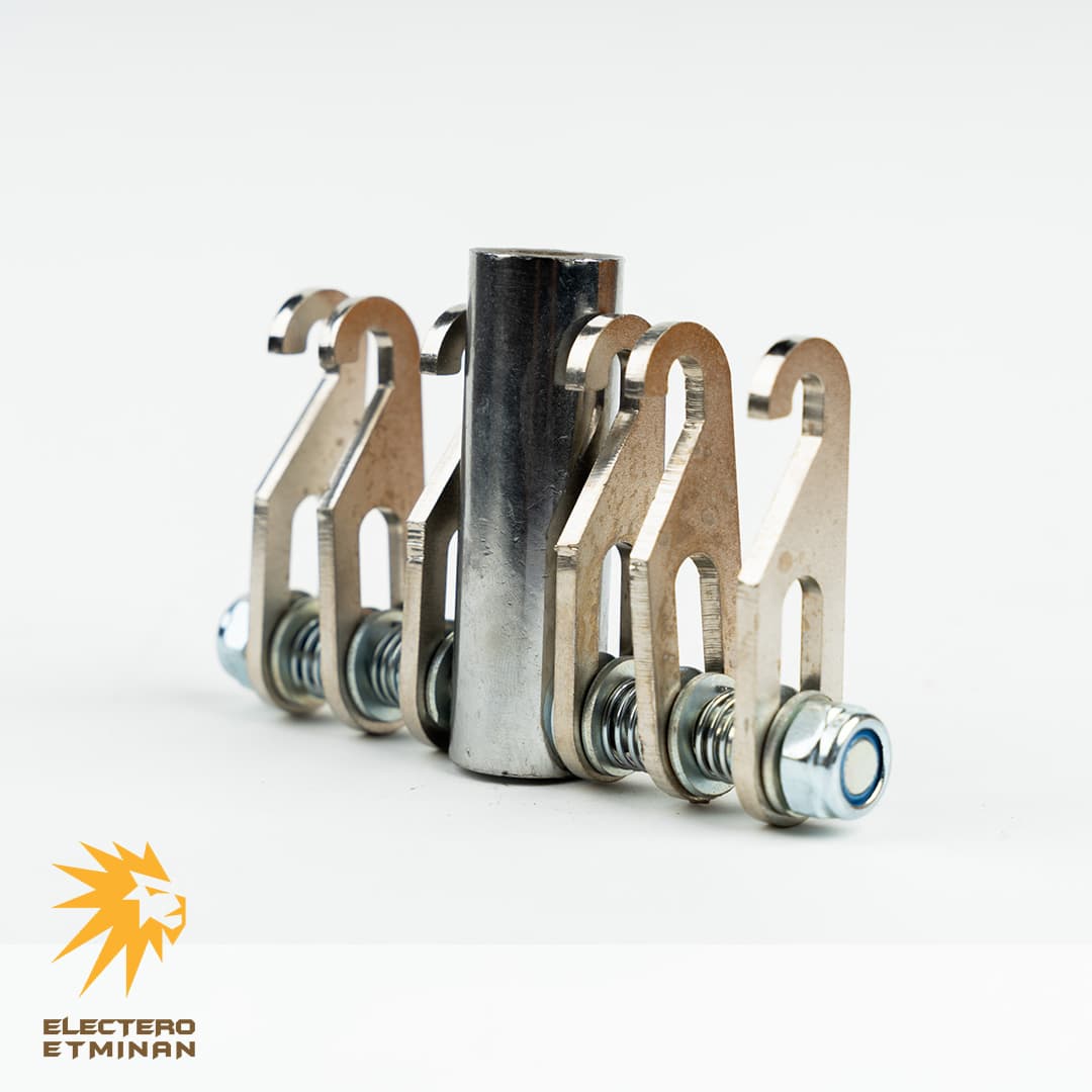 چنگک شش تایی از جنس فولاد آلیاژِی و طول 100mm الکترو اطمینان