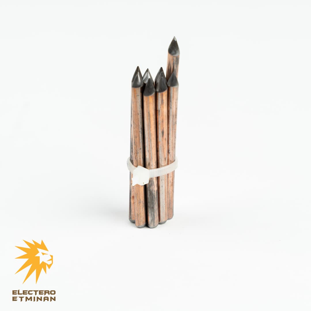 الکترود سوزنی ازجنس آهن آلیاژ با آبکاری مسوار قطر 5mm و طول 100mm الکترو اطمینان