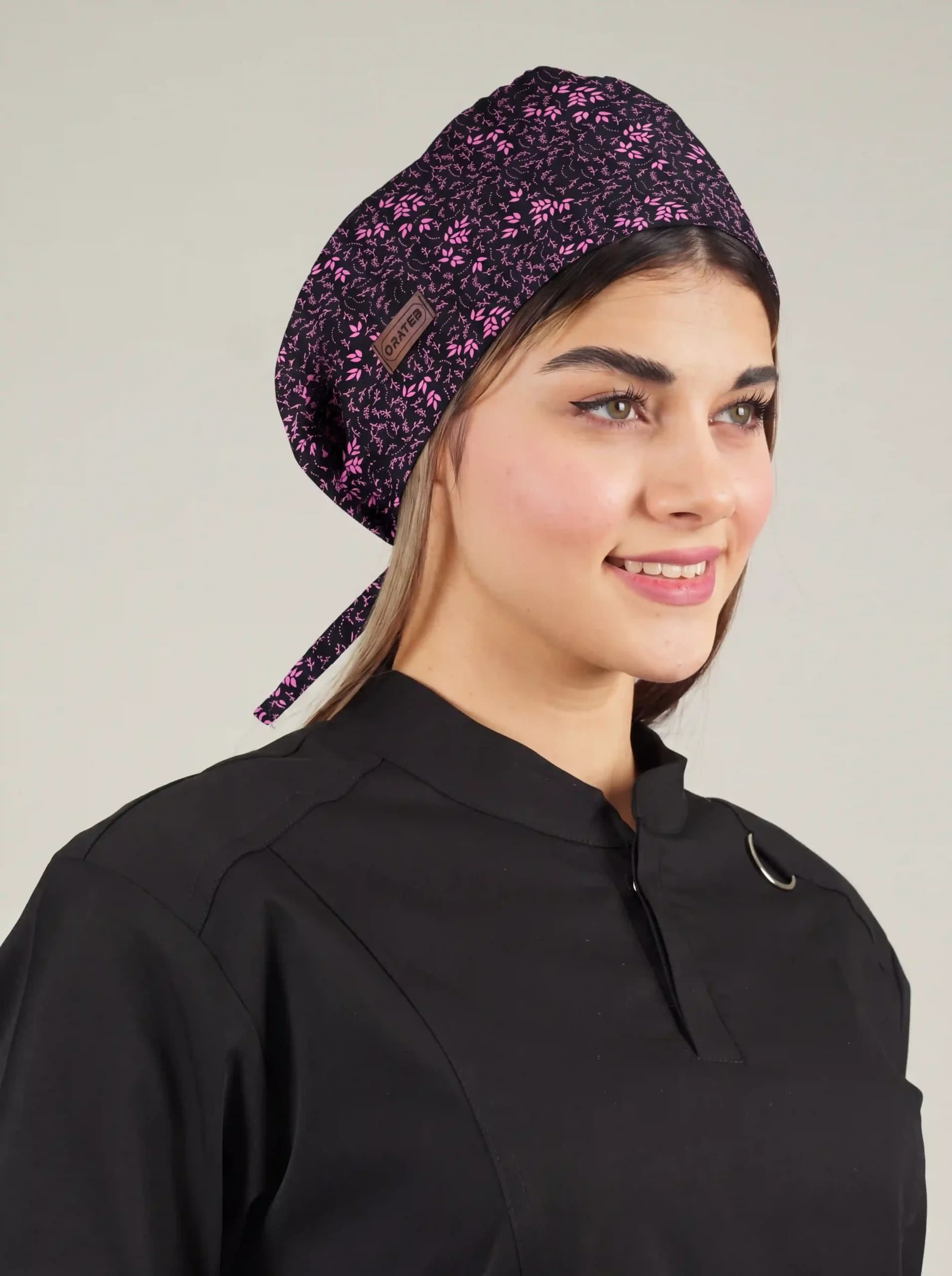 کلاه جراحی مدل ساده طرح گیاه کد A22