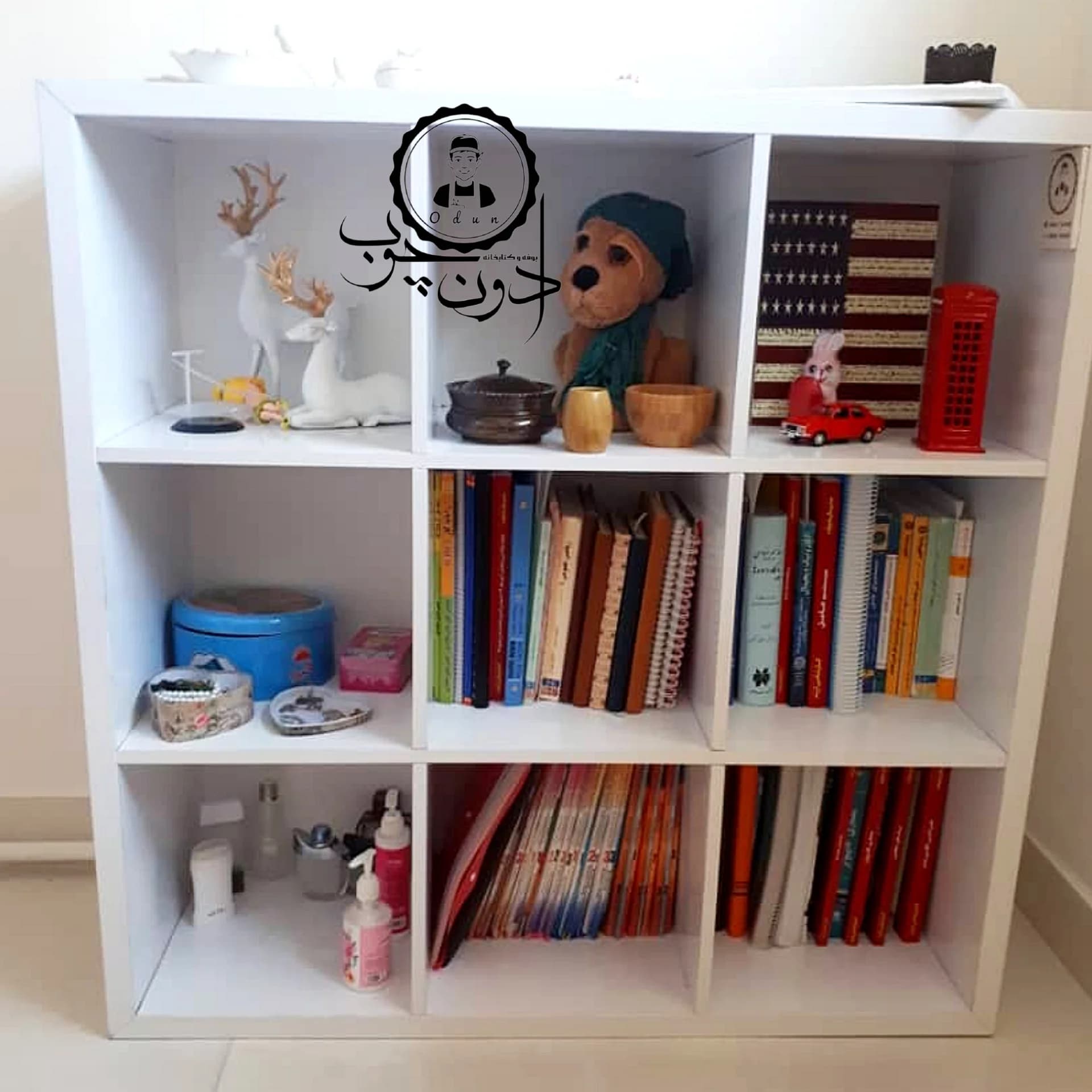 کتابخانه مدل باربُد اُدون چوب — تصویر ۳
