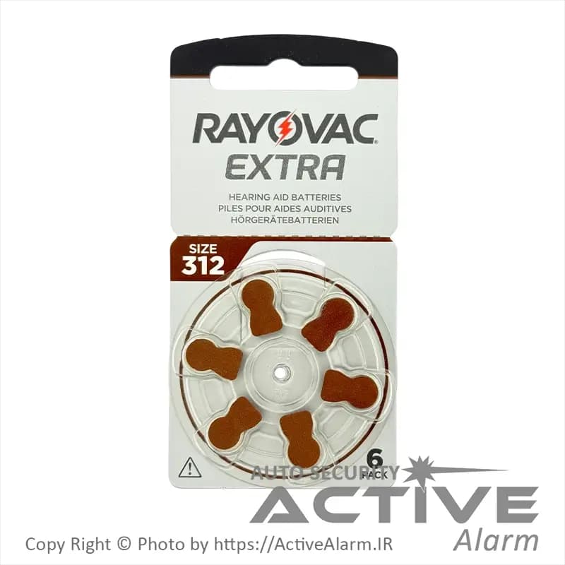 باتری سمعک ریوواک RAYOVAC سایز 312 (بسته ۶ تایی)
