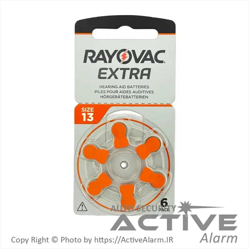 باتری سمعک ریوواک RAYOVAC سایز 13 (بسته ۶ تایی)