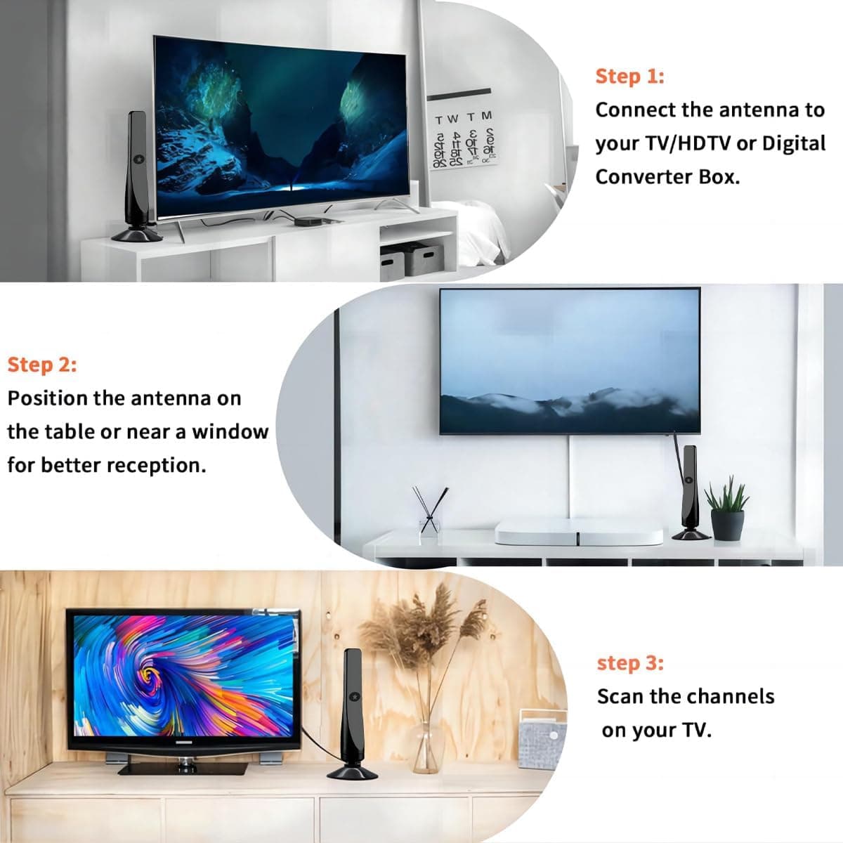 آنتن دیجیتال تلویزیون WAVE | تقویت‌کننده، گیرندگی 360 درجه و پشتیبانی 4K — تصویر ۳