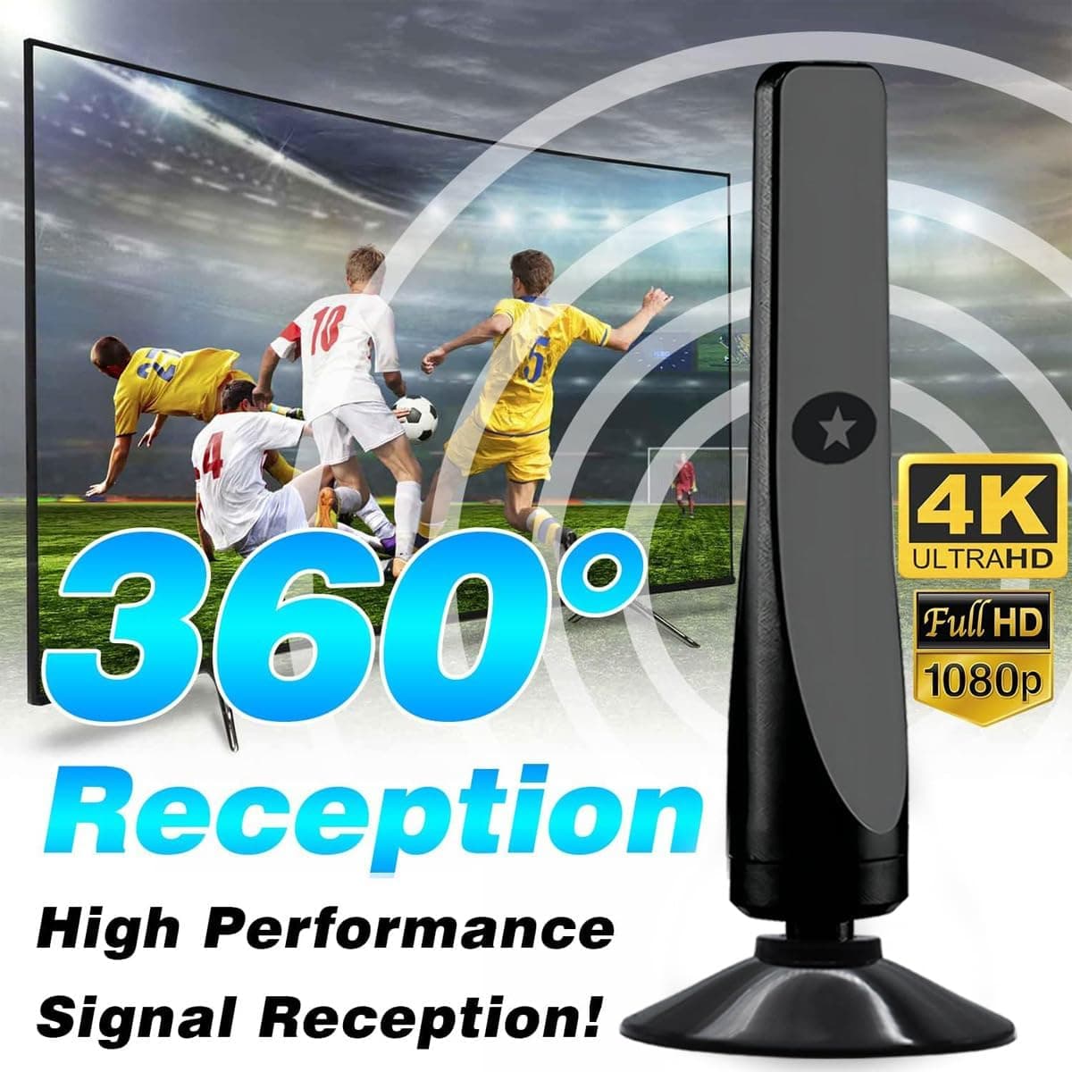 آنتن دیجیتال تلویزیون WAVE | تقویت‌کننده، گیرندگی 360 درجه و پشتیبانی 4K — تصویر ۶