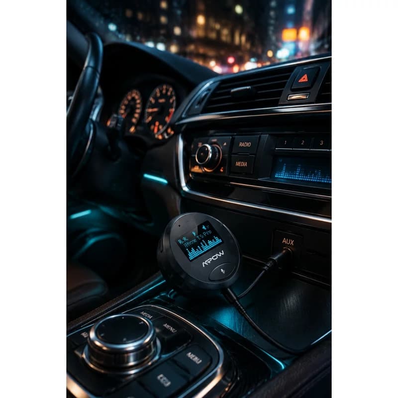گیرنده بلوتوث موسیقی خودرو MPOW BH489B | Bluetooth 5.0، نمایشگر و تماس هندزفری — تصویر ۲