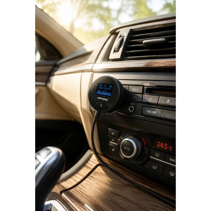 گیرنده بلوتوث موسیقی خودرو MPOW BH489B | Bluetooth 5.0، نمایشگر و تماس هندزفری — تصویر ۳