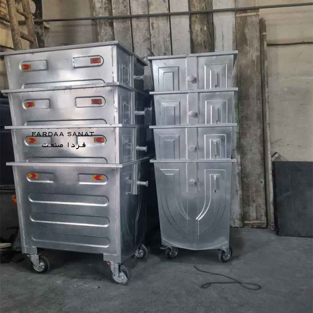 سطل گالوانیزه 770 لیتری محدب