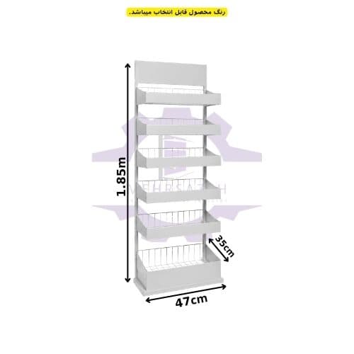 استند زاویه دار 6 طبقه سایز 35 در 47 — تصویر ۲